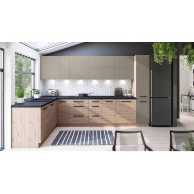 Virtuvės komplektas LANGEN BEIGE-3 (Beige/Dab Artisan) (komplektuojamas)